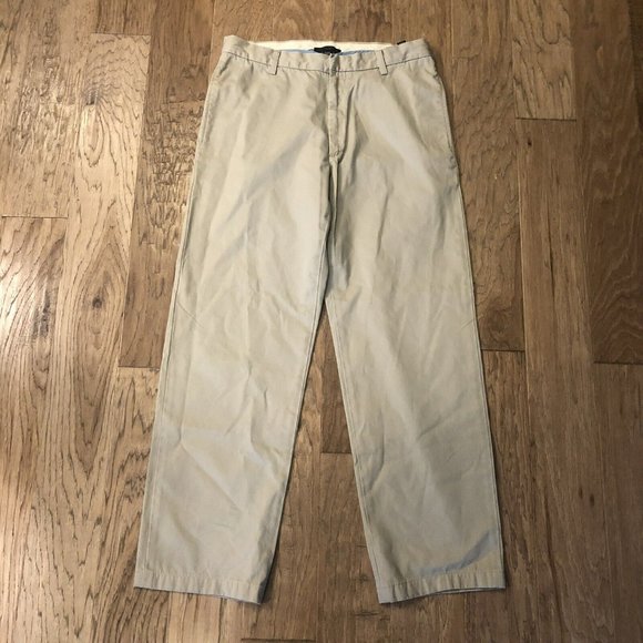 Banana Republic Gavin Chino Slacks Pants 34/34 Men's Khaki Brown Tan - Picture 1 of 11